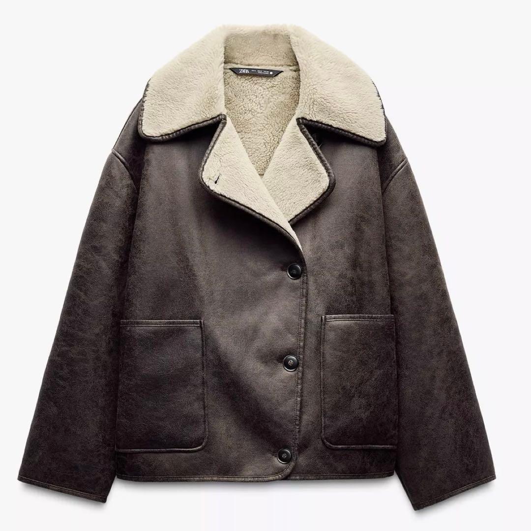 ZARA ZW リバーシブルジャケット ボアM・ZARA