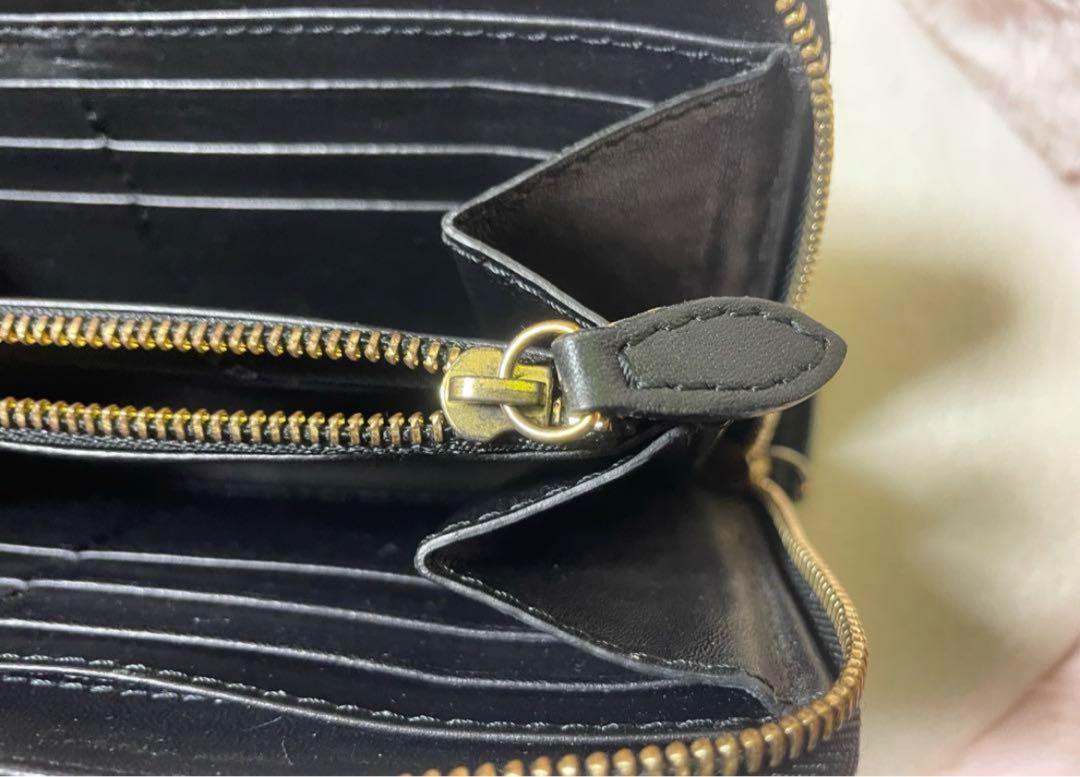 【極美品】BURBERRY バーバリー　ラウンドファスナー 黒 ノバチェック