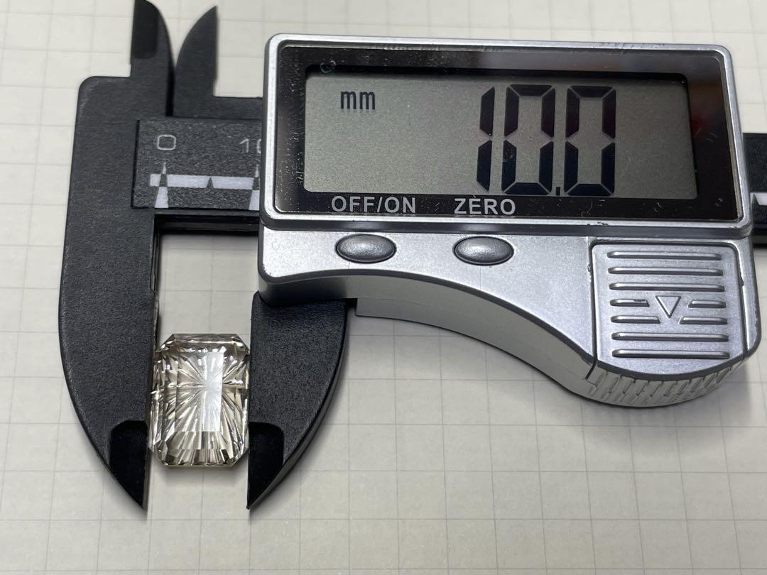 甲州貴石切子 PlusThree　スモーキークォーツ　14×10　昴　シミズ貴石