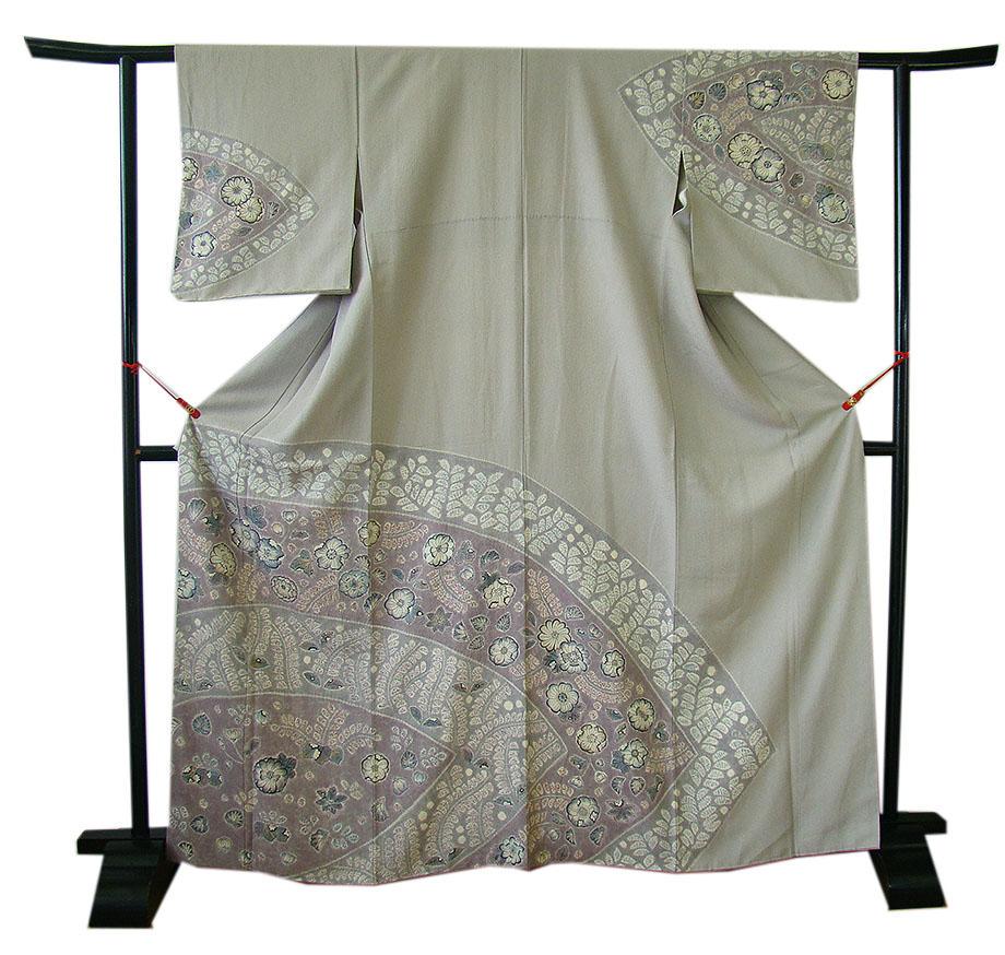 ★美品 縮緬地 辻が花 附下げ・訪問着（正絹）未使用＜HH1611＞★