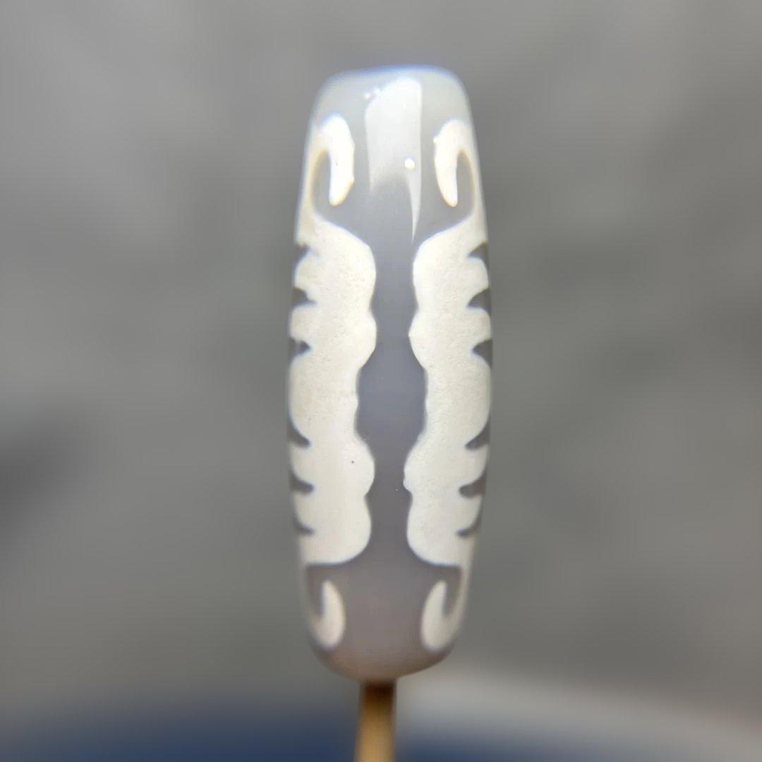 MH USK瑪瑙　如意蓮花天珠　9-60