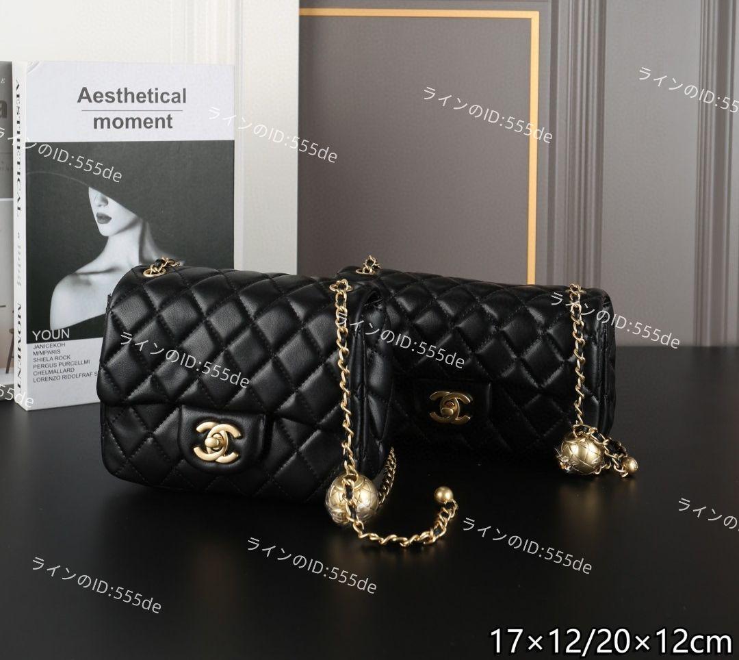 CHANEL ブラック ショルダーバッグ キルティングCF
