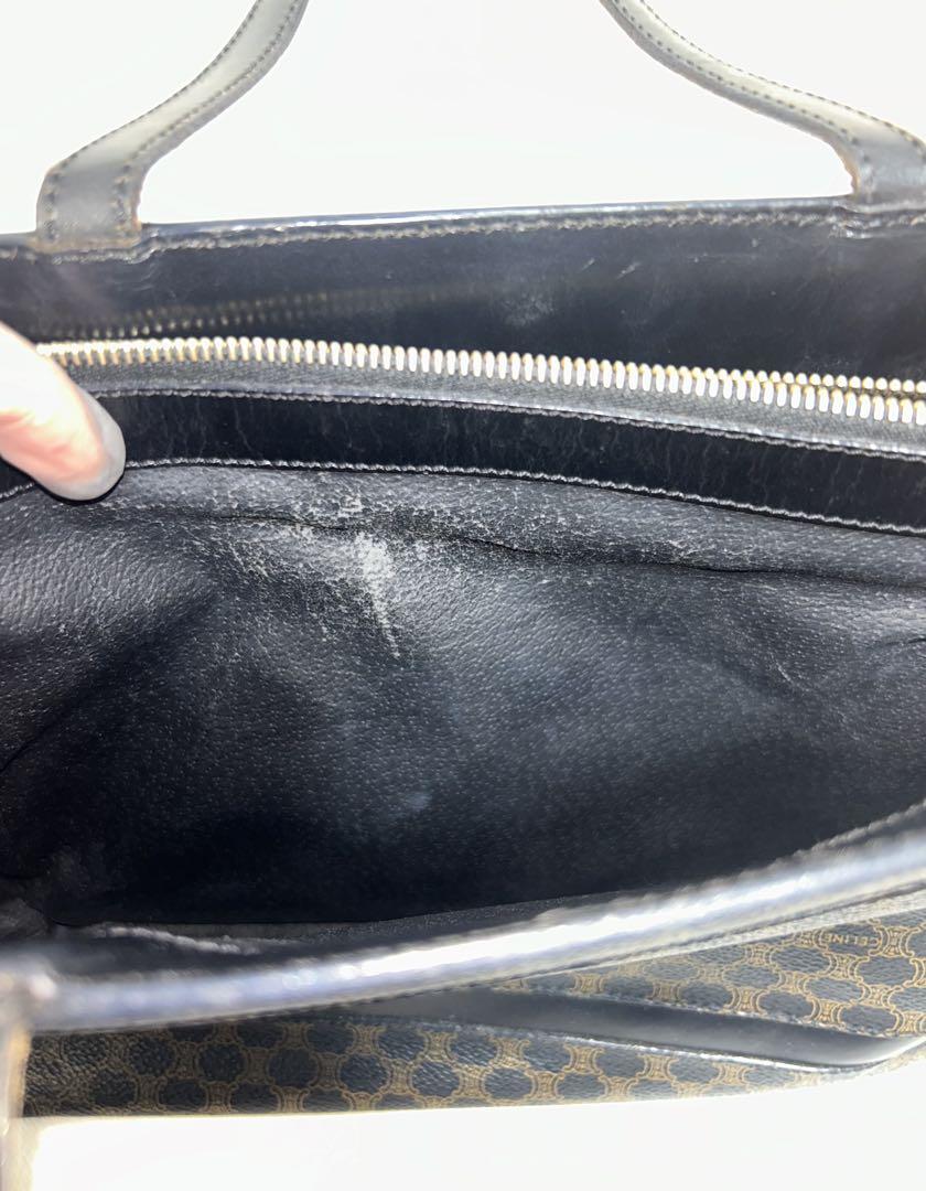 CELINE セリーヌ ガンチーニ マンテル レザー ハンドバッグ
