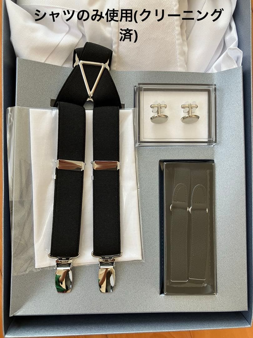 【シャツのみ使用クリーニング済】新郎小物セット ベストアニバーサリー　Lサイズ