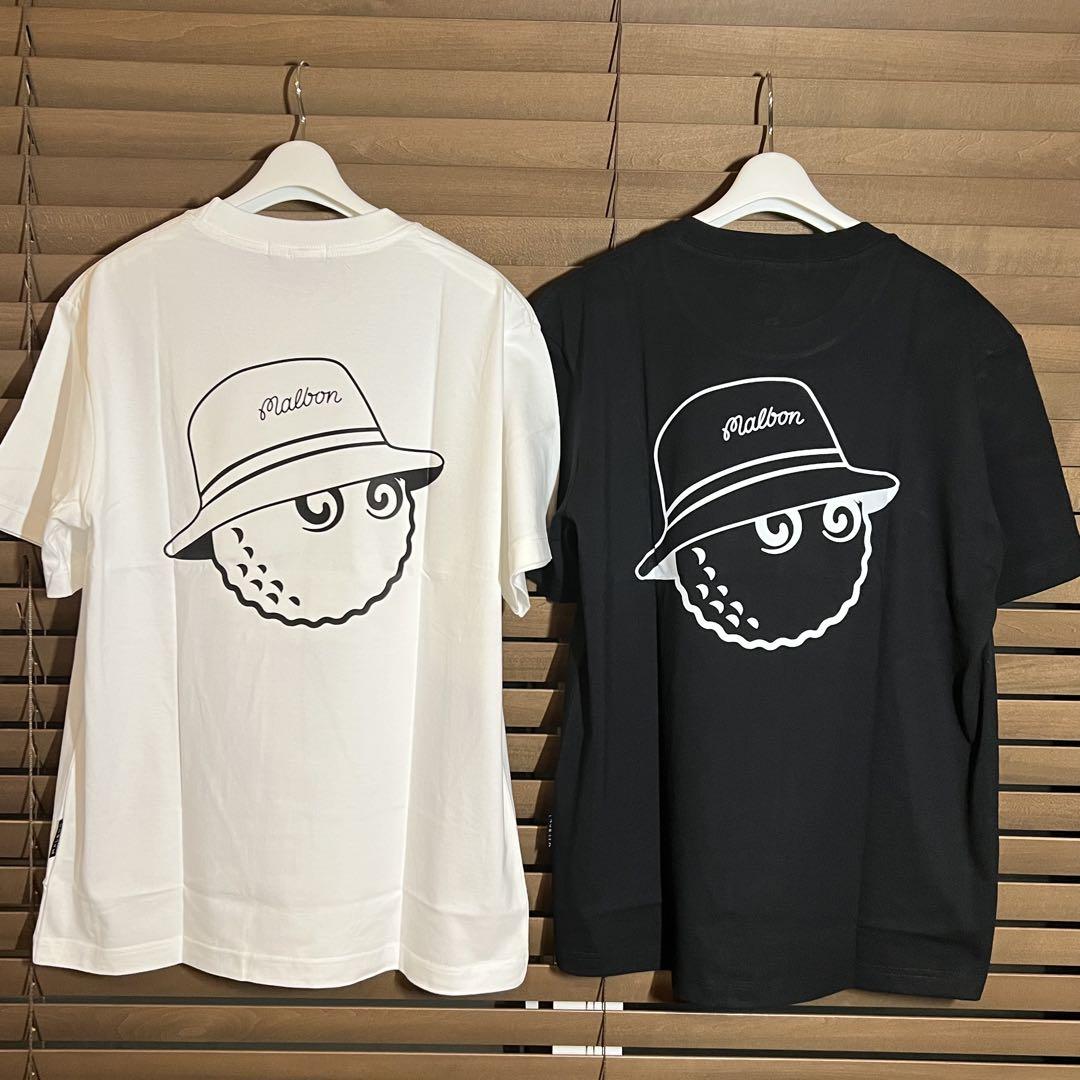 黒L】新作 マルボンゴルフ Malbon Tシャツ 半袖tee トップスM