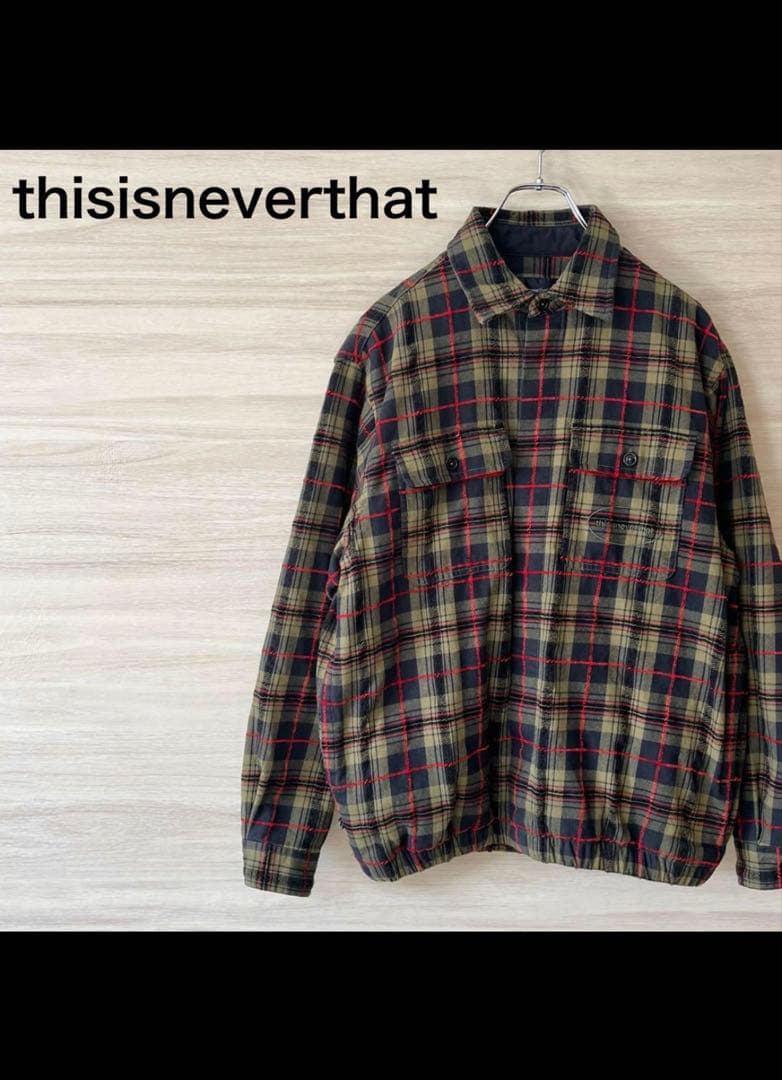 thisisneverthat コムドットゆうた着用 チェックシャツ