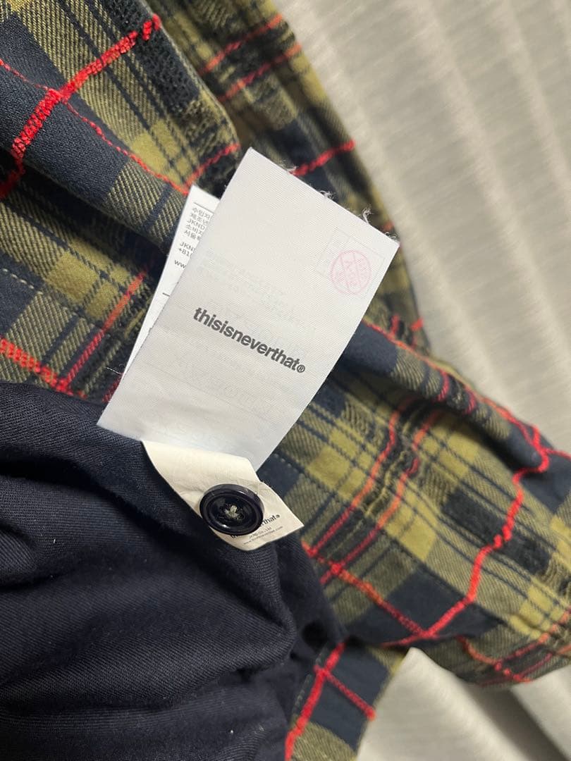thisisneverthat コムドットゆうた着用 チェックシャツ