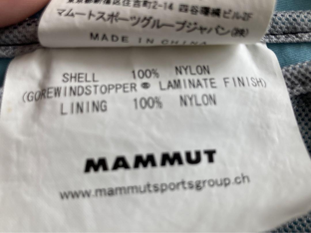マムート ゴアウィンドストッパー ラミネートフィニッシュ