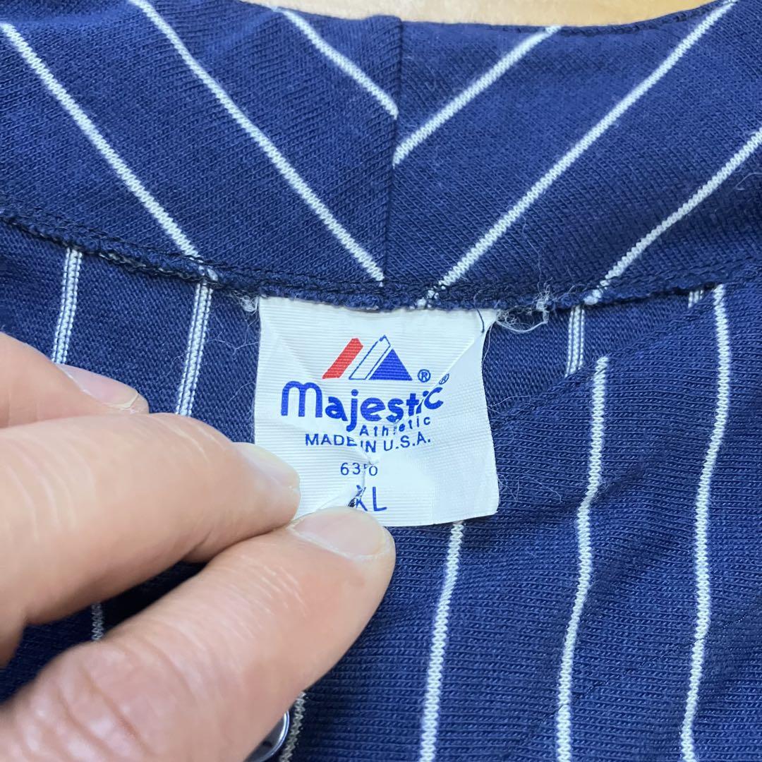 majestic MLB NYヤンキース　ベースボールシャツ　USA製　XL