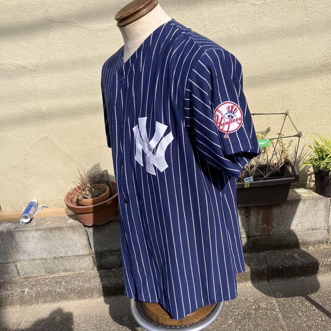majestic MLB NYヤンキース　ベースボールシャツ　USA製　XL