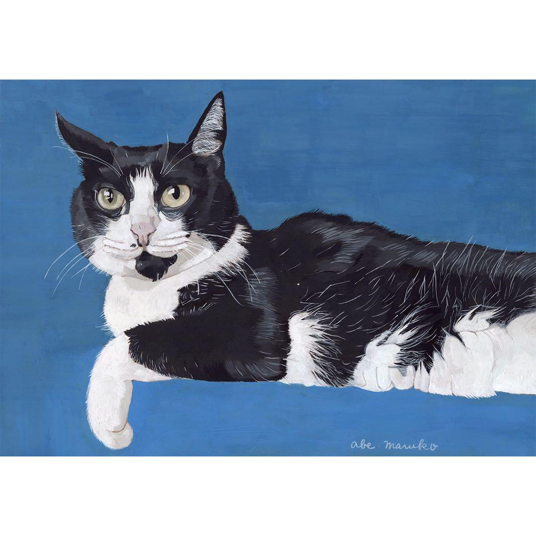 猫イラスト「ウメ8 」（原画）