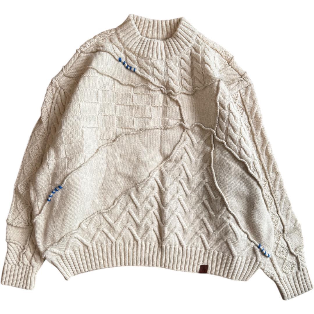 ディズニープリンセスのベビーグッズも大集合 美品✨ ZARA パッチワークオーバーサイズニット error ADER × トップス