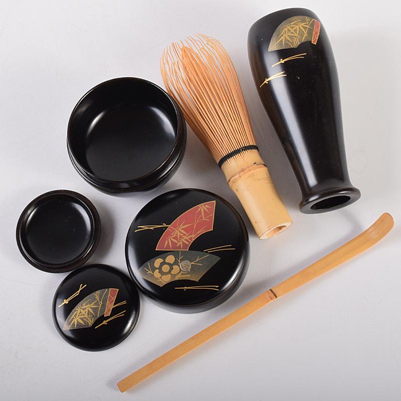 利休茶箱棗茶碗八点一式仕覆付VR7661