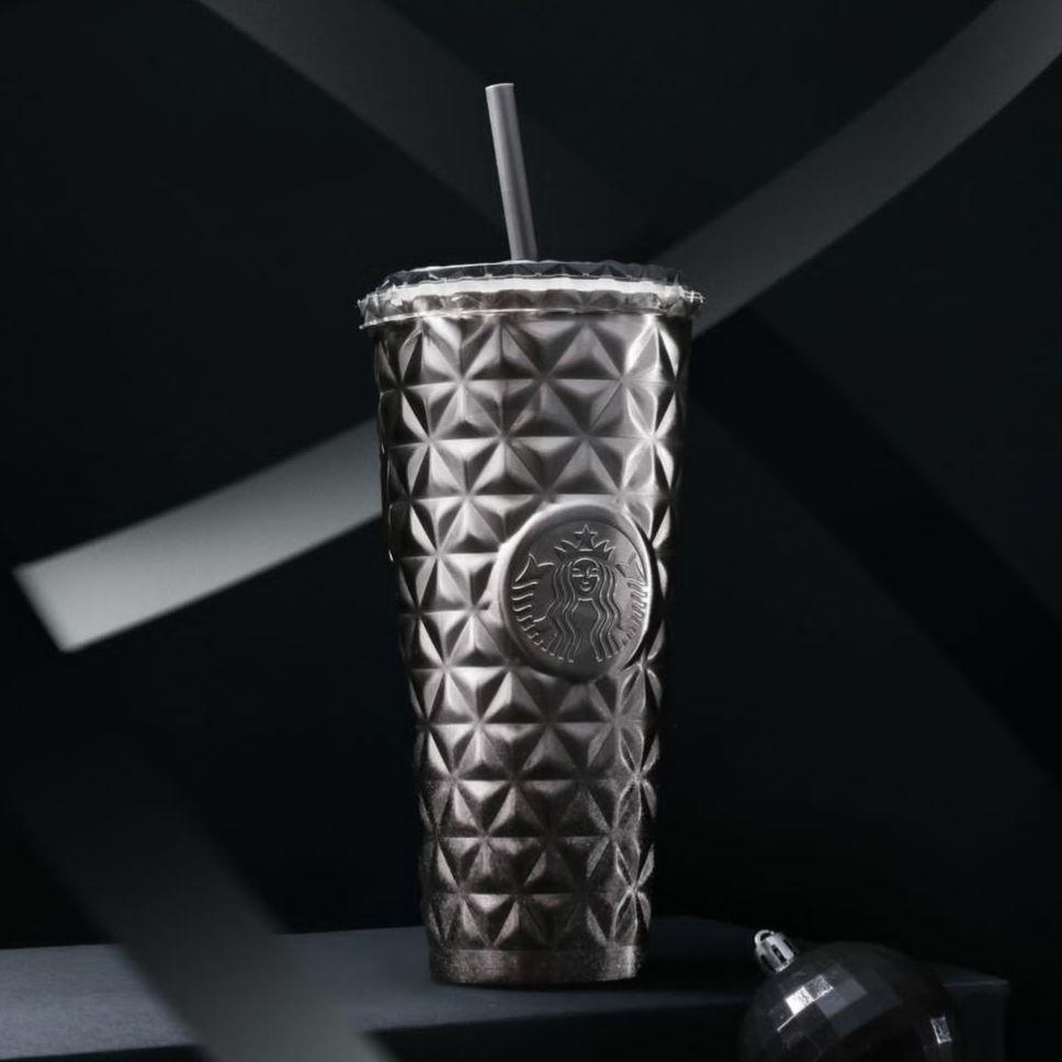 【海外限定】スタバ（スターバックス）★シルバーカラーディオンタンブラー