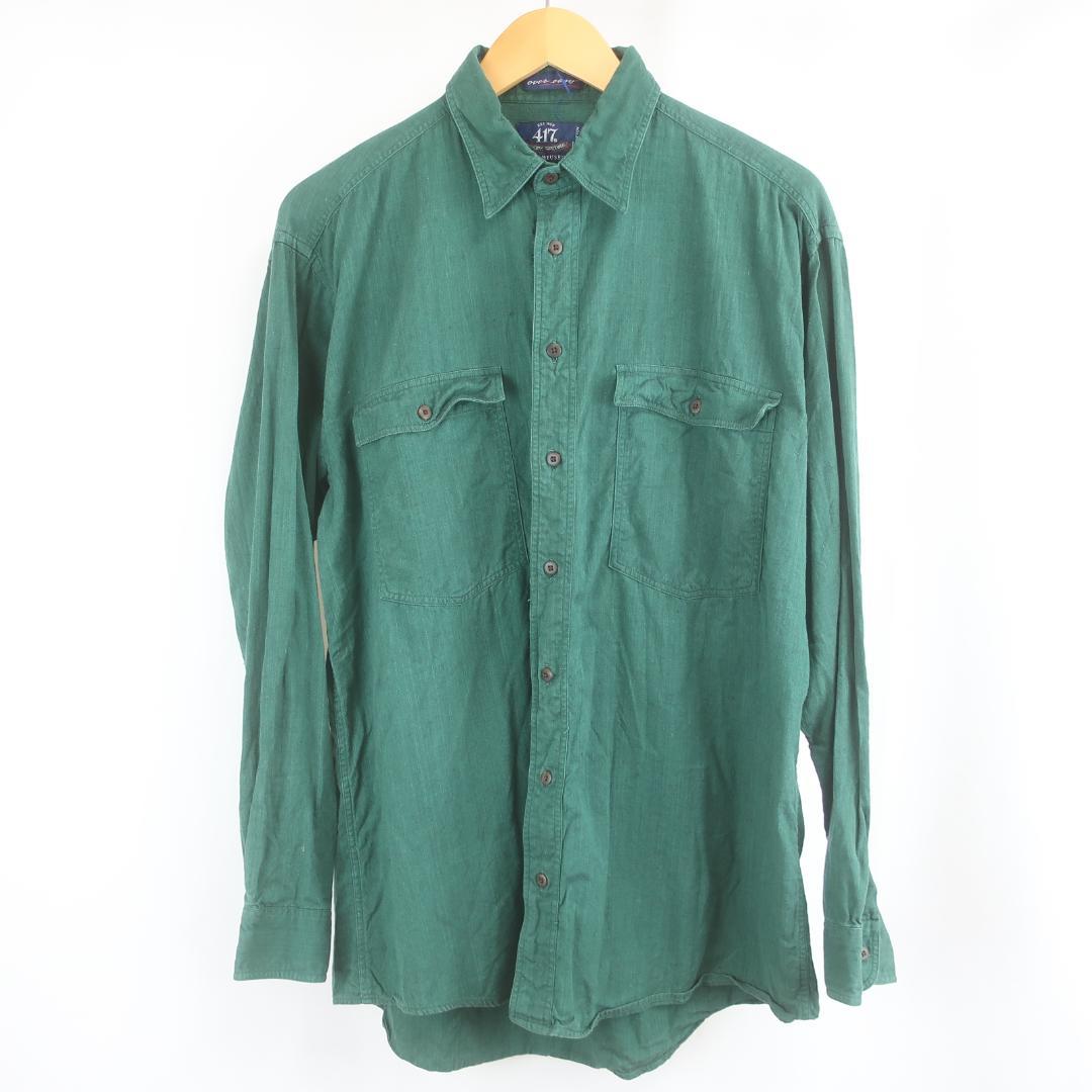 90s 417 by VAN HEUSEN ネップ ロング ワーク シャツ MT
