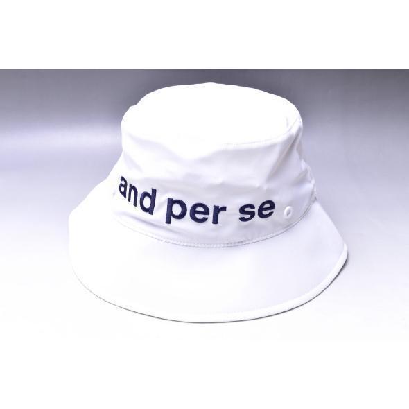新品 and per se アンパスィ バケットハット ホワイト