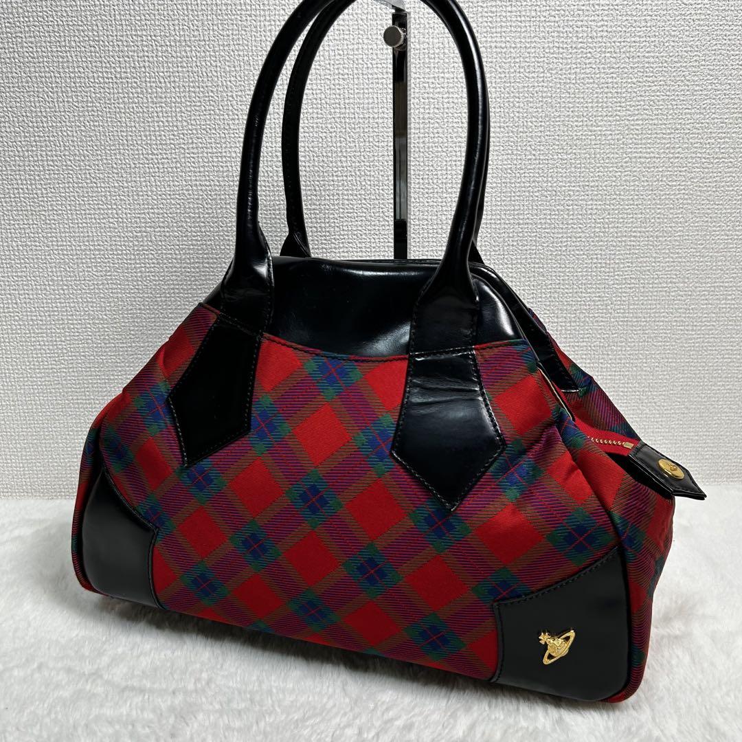Vivienne Westwood ヤスミン　チェック　オーブ　ハンドバッグ