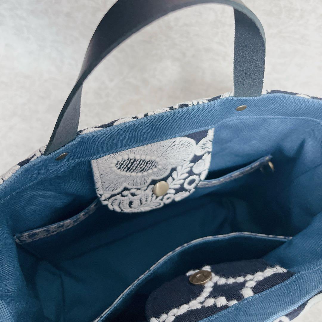ハンドメイド ミナペルホネン きりかえトートバッグ⑅︎◡̈︎* S