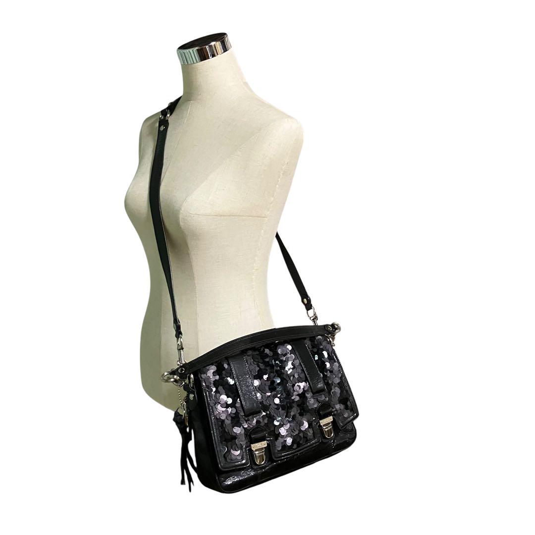 コーチ　￼エナメル　スパンコール　ショルダーバッグ　17893 COACH