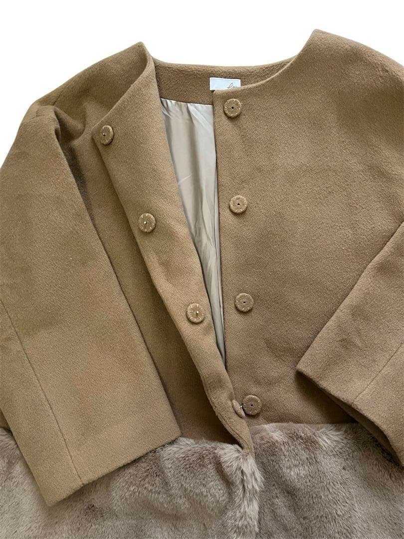 emdot em. エムドット エコファー コート キャメル