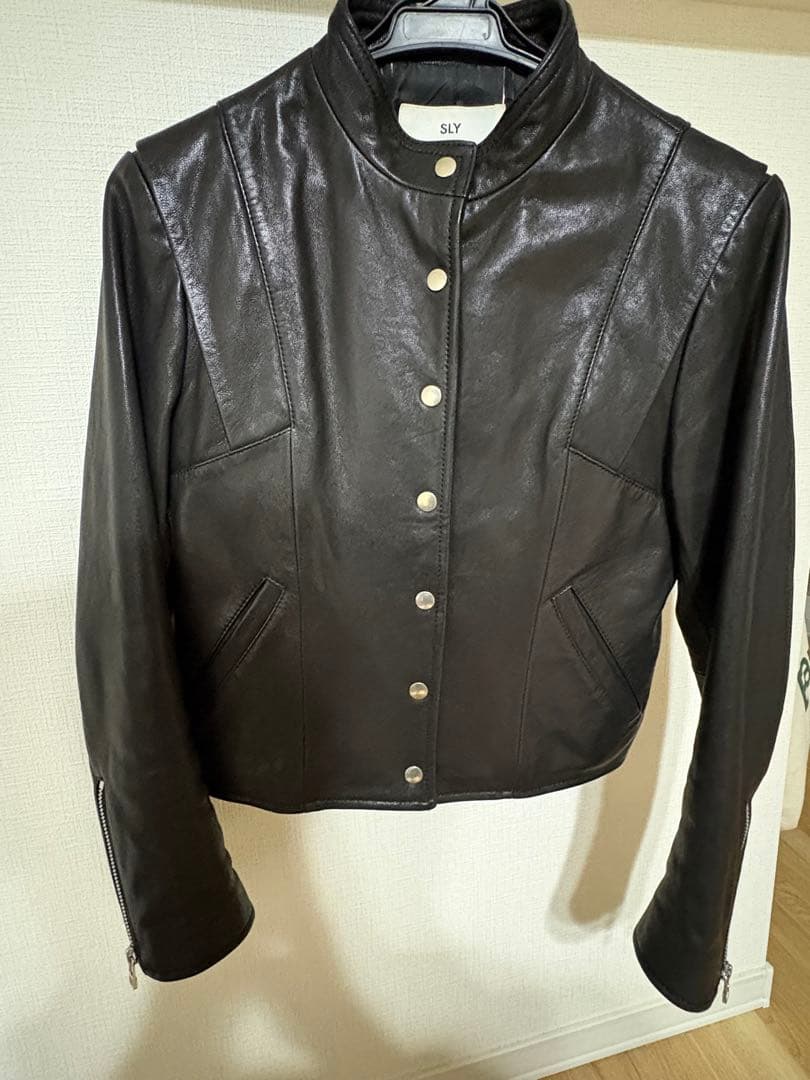 SLY ブラックレザージャケット やぎ革S SLY