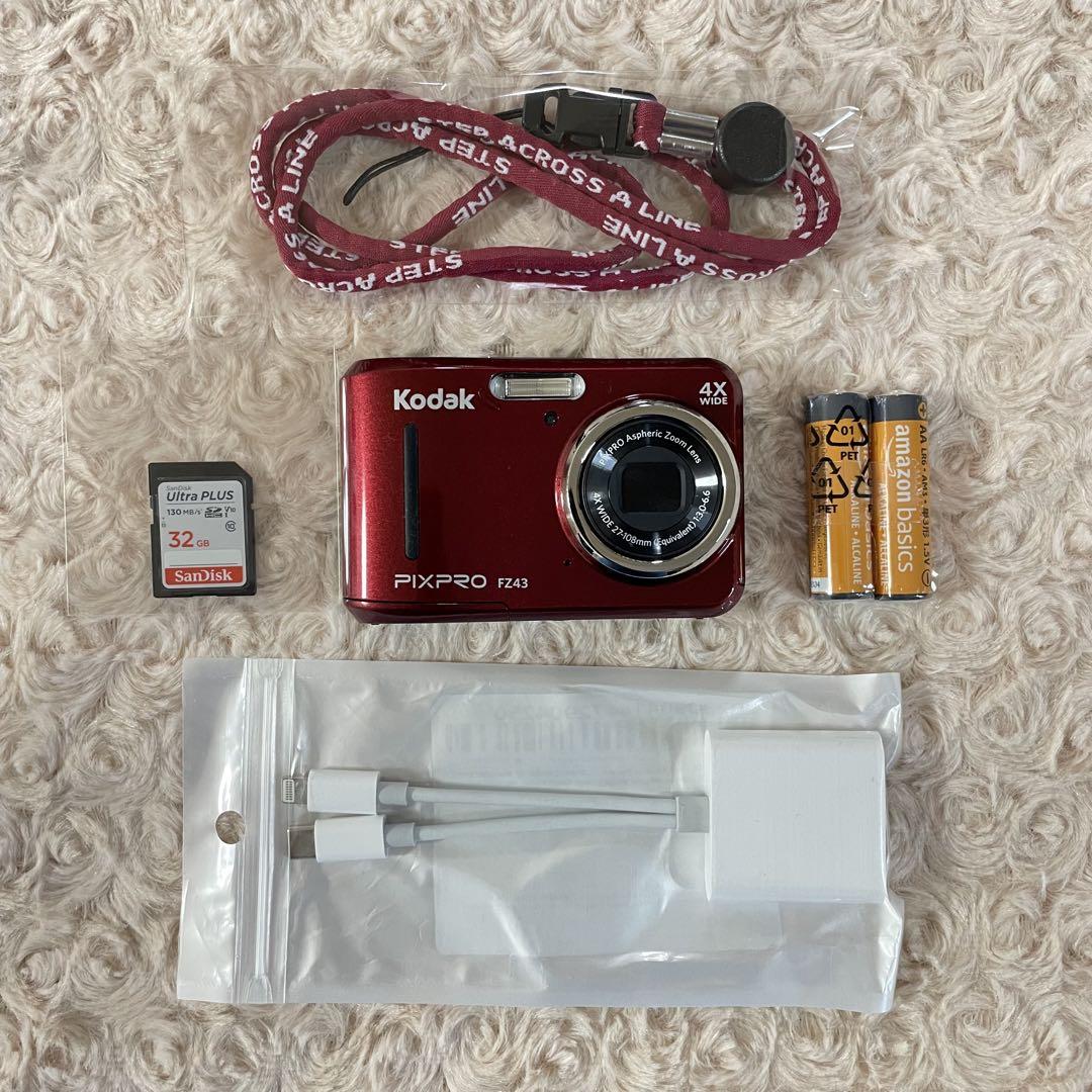 美品✨Kodak PIXPRO FZ43✨動作確認済 スマホ転送OK 単三電池♪