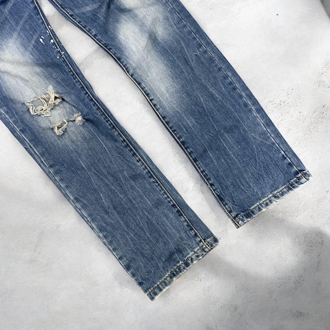 DSQUARED2 ダメージ加工 スリムフィット ジーンズ DSQUARED2 ディースク ダメージ加工 デニムパンツ
