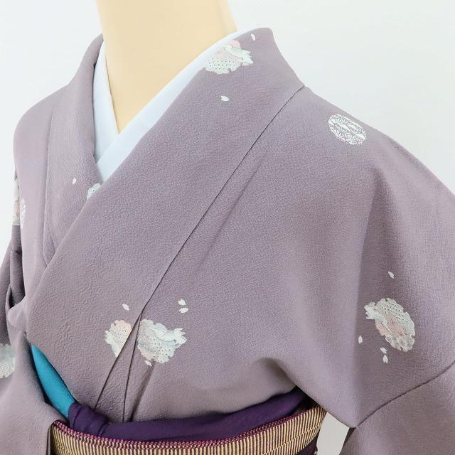 Sサイズ雪輪に桜やぴょんと飛び出す兎”小紋