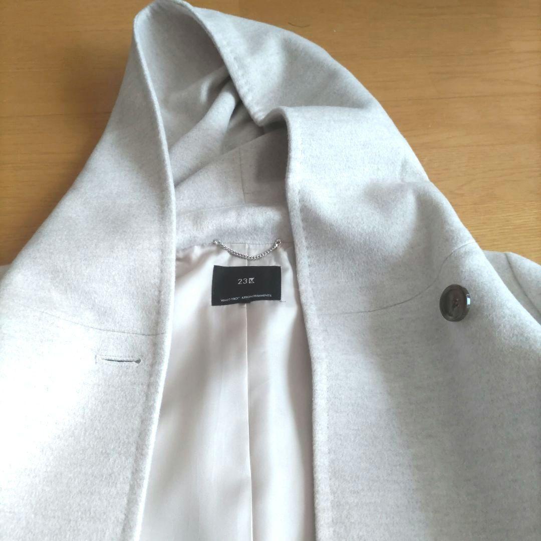 23区❆ウールアンゴラビーバーフーデッドコート❆38ベージュ オンワード