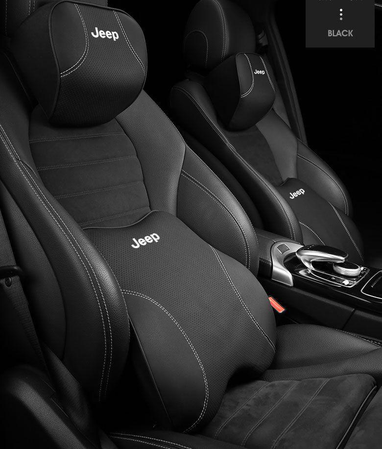 超激得 Jeepジープ専用高品質自動車ヘッドレスト腰枕 ヘッドレスト2個 腰当2個 Tt7RY-m66785196700 限定SALE安い