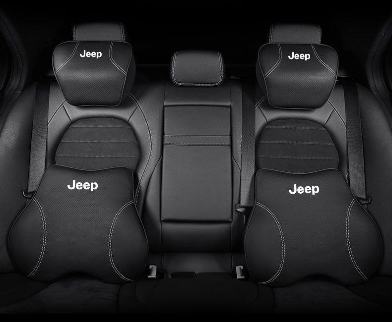 超激得 Jeepジープ専用高品質自動車ヘッドレスト腰枕 ヘッドレスト2個 腰当2個 Tt7RY-m66785196700 限定SALE安い