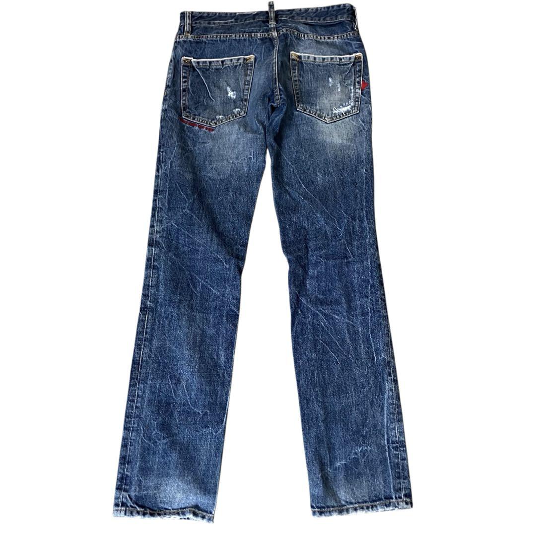 DSQUARED2 ダメージデニムパンツ インディゴ サイズ44