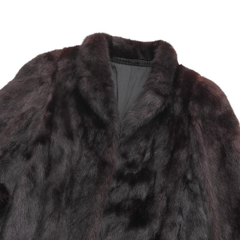 サガミンク ロイヤル ファーコート マホガニーミンク ロング丈 なめし柔らか◎ SAGA MINK ROTINY MINK FUR COAT/サガミンクミンクファーコート