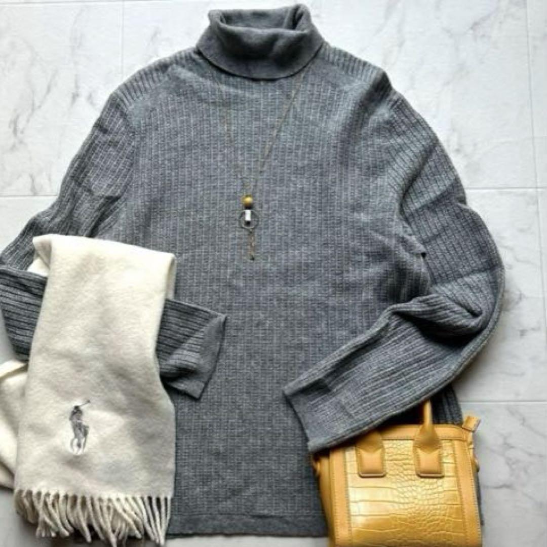 美品　セオリー　カシミヤ　100％　theory ニット　タートル　XL 大きい