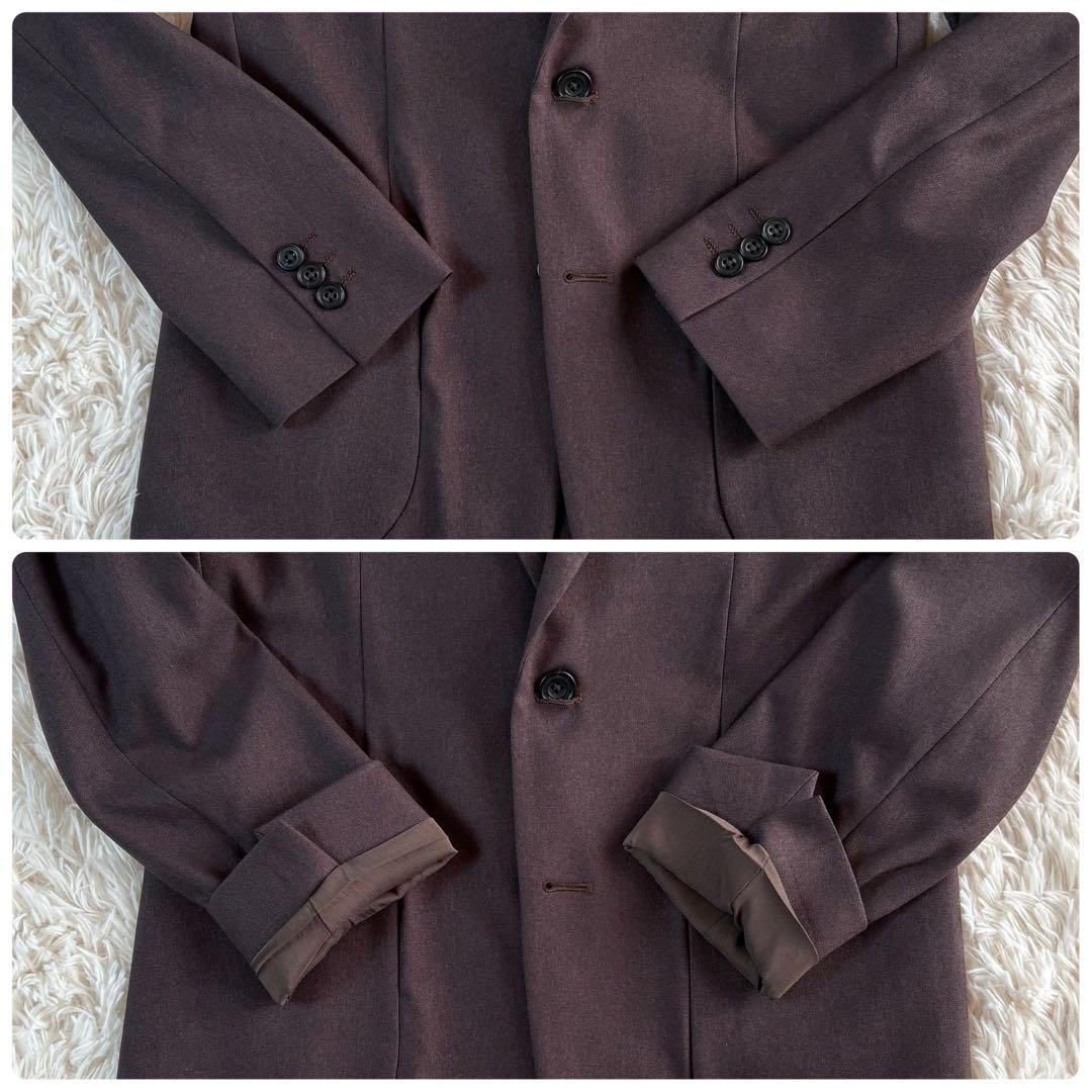 美品 FABRIC TOKYO ストレッチスーツ ウォッシャブル ブラウン系S