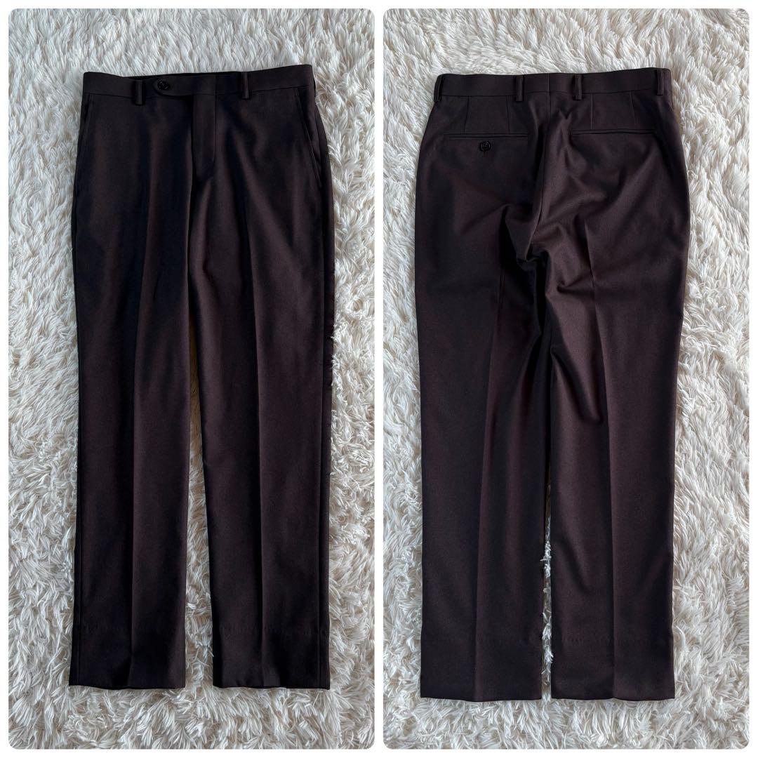 美品 FABRIC TOKYO ストレッチスーツ ウォッシャブル ブラウン系S