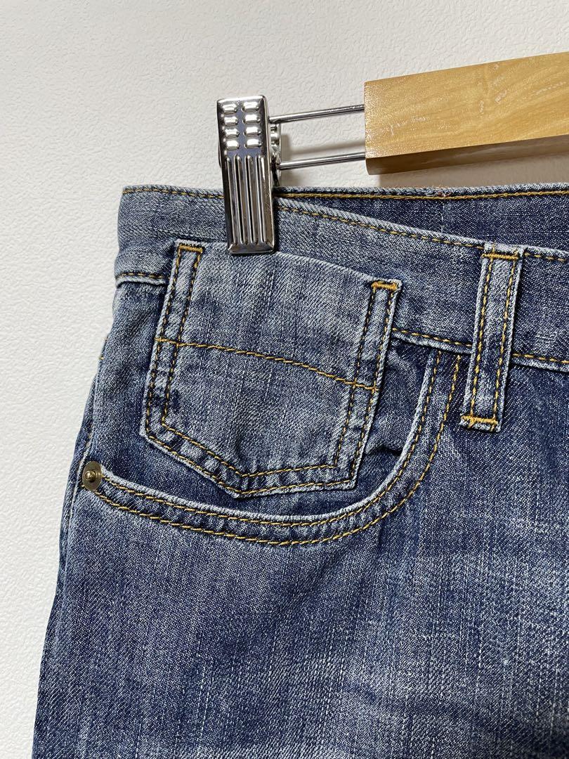 MARNI マルニ デニムパンツ 25 コットン リネン ストライプ