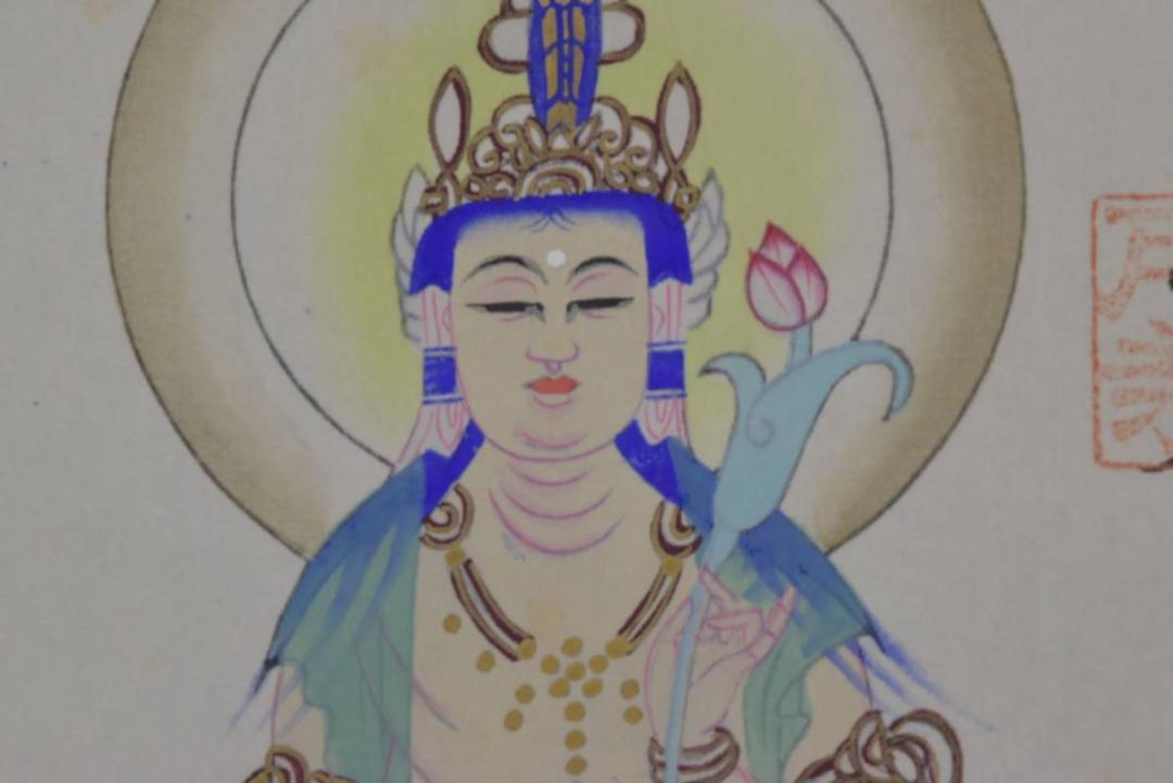西国三十三ヶ所/西国三十三箇所霊場集印肉筆/仏事掛/掛軸/名家伝来/AA-461