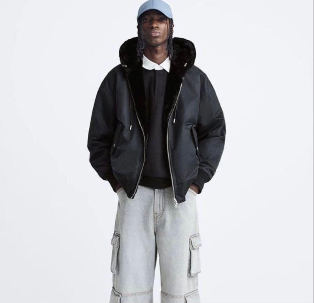 XL ZARA ザラ リバーシブル ボンバージャケット 2wayXL LL ZARA