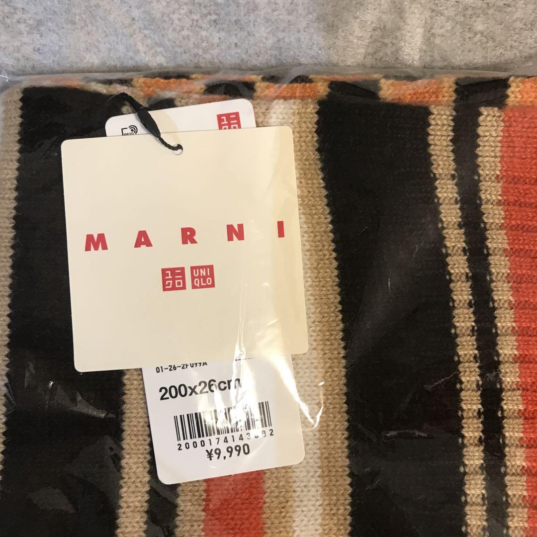 ユニクロ MARNI カシミヤボーダーストール