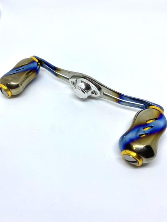 ゴメクサス　ダブルハンドル　98mm シマノ用　ゴールド/チタンノブ ゴメクサス】 銀河チタンノブ付き ハンドルセット Solid 98mm