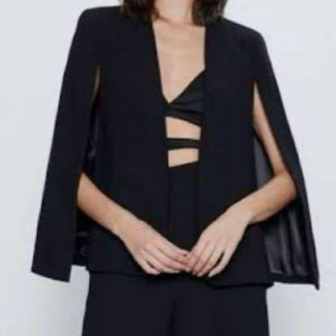 ZARA ザラ ケープジャケット ブラックMサイズ