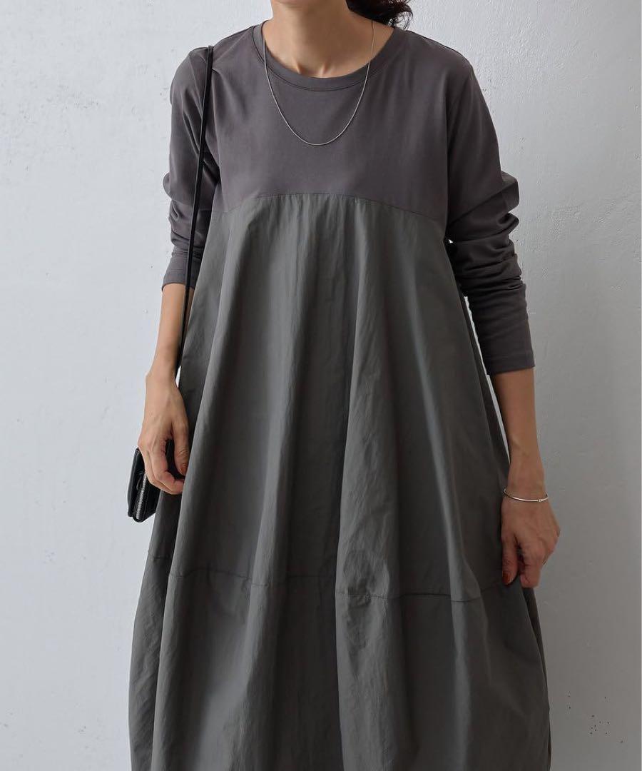 美品 BEARDSLEY マルワンピ ワンピース サイズ2 ビアズリー グレー