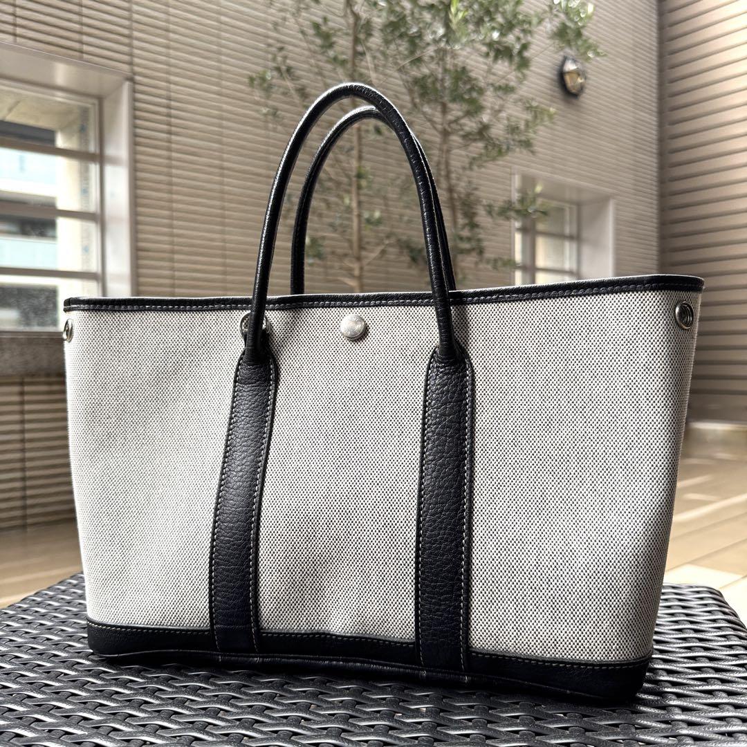 HERMES エルメス　ガーデンパーティ　グレーショルダー付き　TPM
