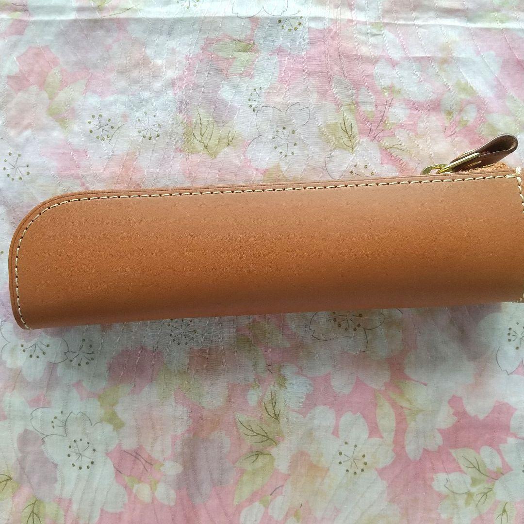 【あすつく】 未使用品】土屋鞄製造所 Natura ヌメ革ファスナーペンケース 筆記具