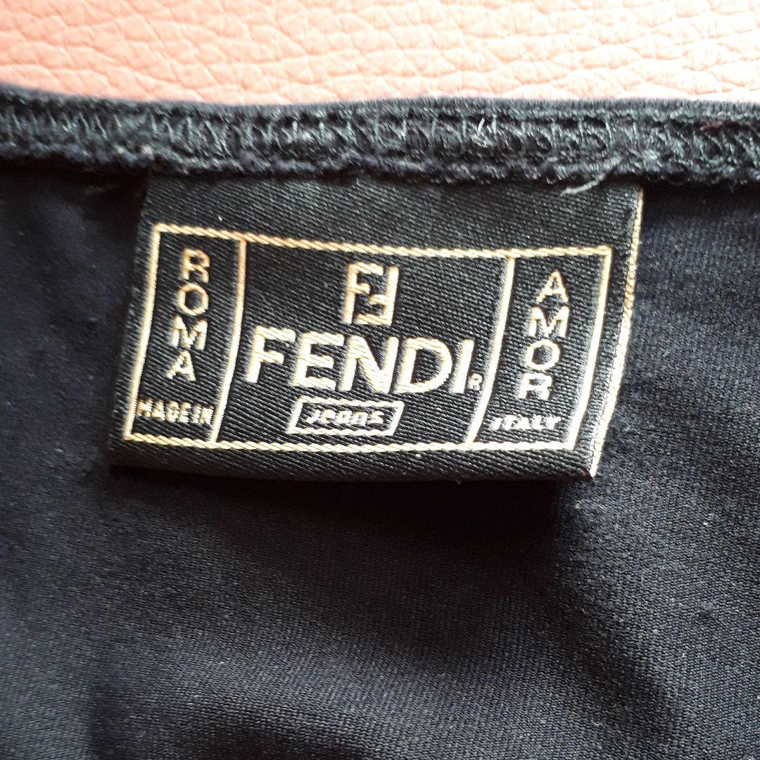 フェンディジーンズタンクトップカットソーTシャツブラック水着