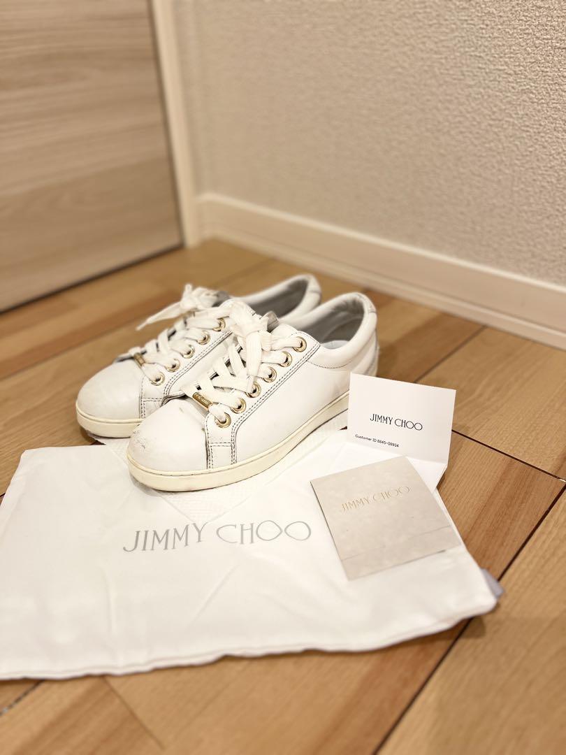 ホワイトジミーチュウ　Jimmy Choo スニーカー