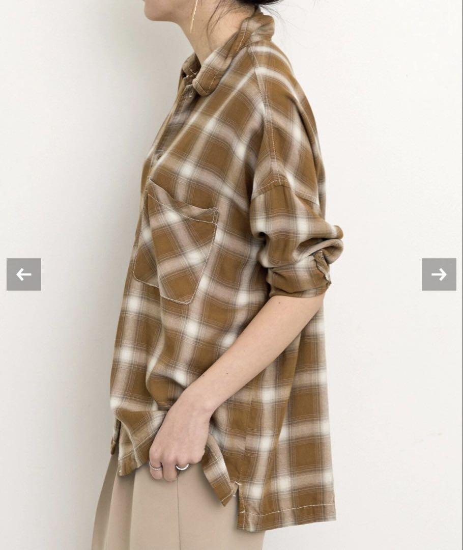 L'Appartement レミ レリーフCHECK 2 WAY SHIRT
