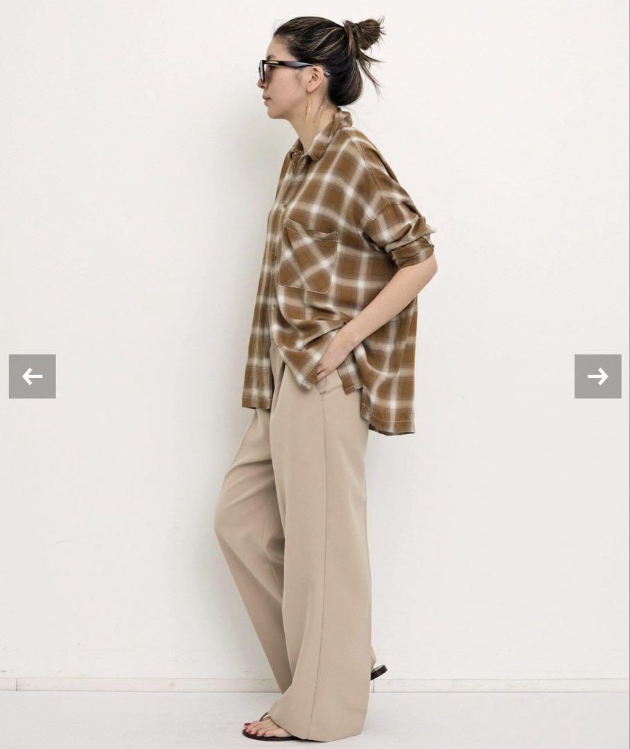 L'Appartement レミ レリーフCHECK 2 WAY SHIRT