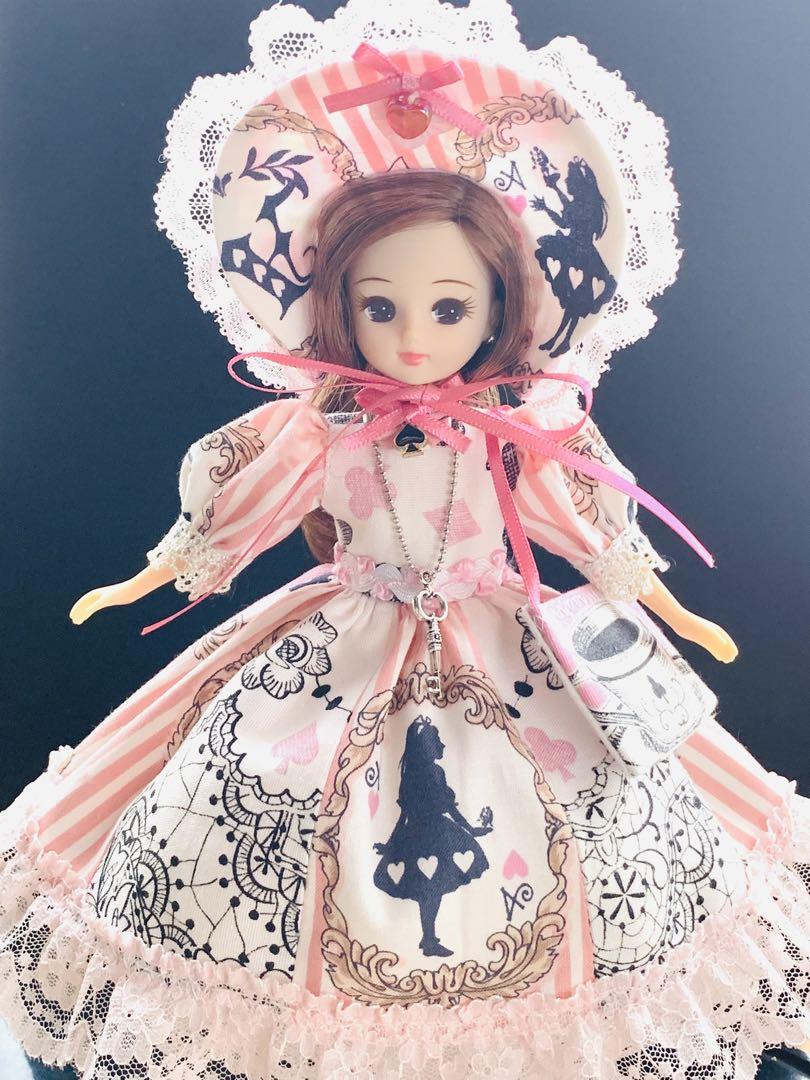 はるりかちゃんジェニー服アリスシルエット(ベビーピンク)➕アリスいちご
